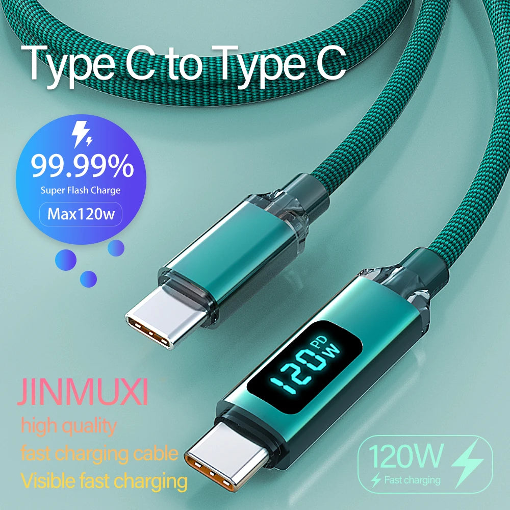 120W USB Type C Fast Charging Cable | 6A for All Devices