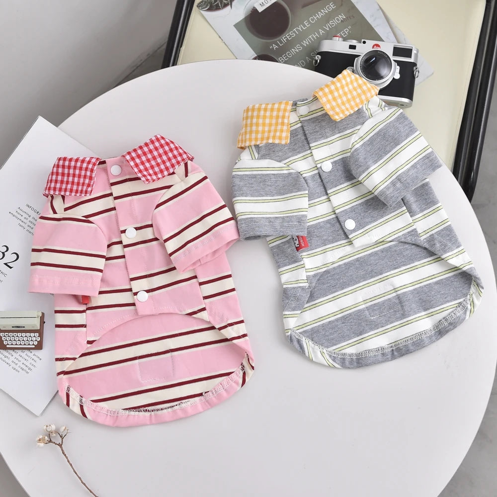 Stylish Spring Summer Pet Shirt for Small Dogs and Cats