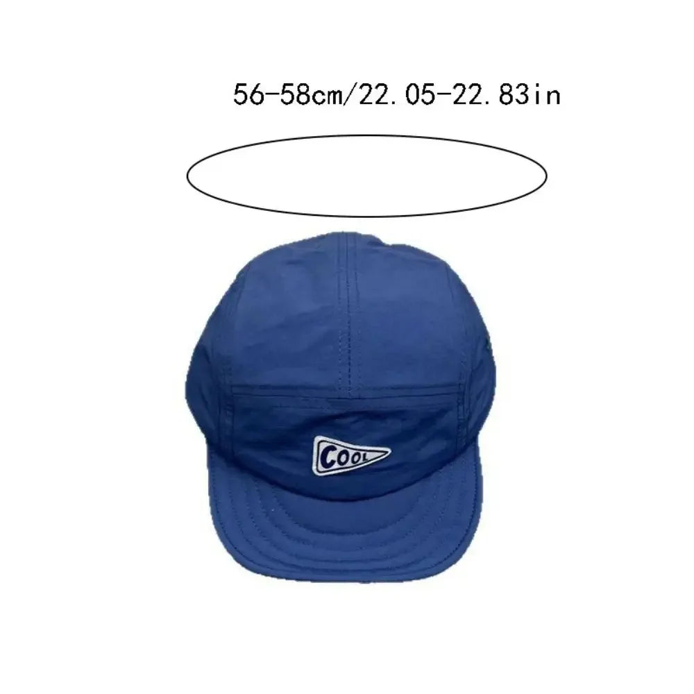 Unisex Vintage 5 Panel Embroidered Short Brim Cap | Quick Dry Hat