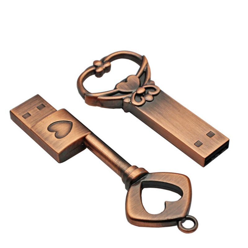 Heart Shaped USB 2.0 Flash Drive | Stylish 64GB Copper Memory Stick