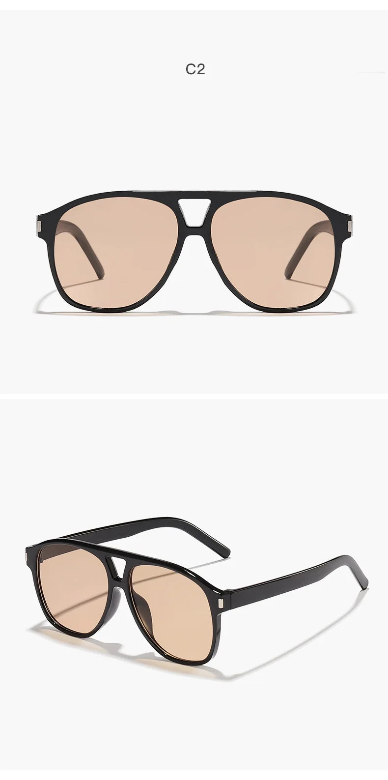 Luxury Big Frame Pilot Sunglasses | Trendy UV400 Shades