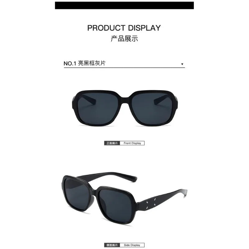 Trendy Retro Black Square Frame Sunglasses for Women & Men