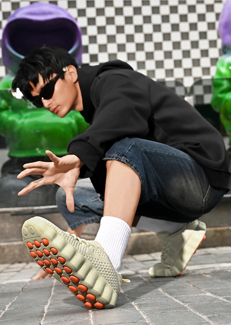 Men's Casual Thick Sole Sneakers | Breathable Summer Walking Shoes