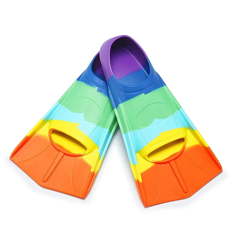 Versatile Silicone Swim Fins for Kids & Adults | Ideal for Beginners