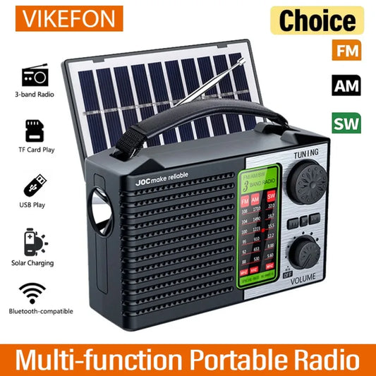 Portable Solar Bluetooth Speaker & Multi-band Radio | Outdoor Fun