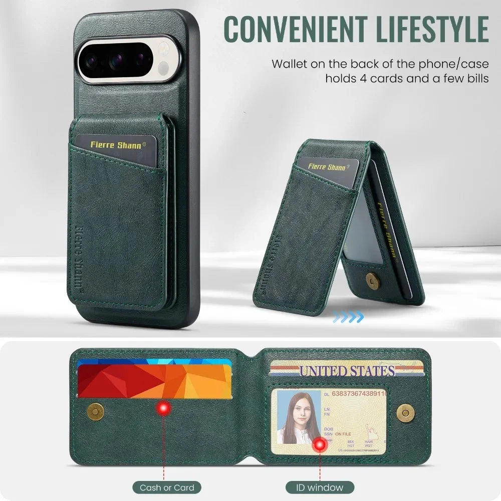 Detachable 2 in 1 Leather Wallet Case for Google Pixel | Card Holder