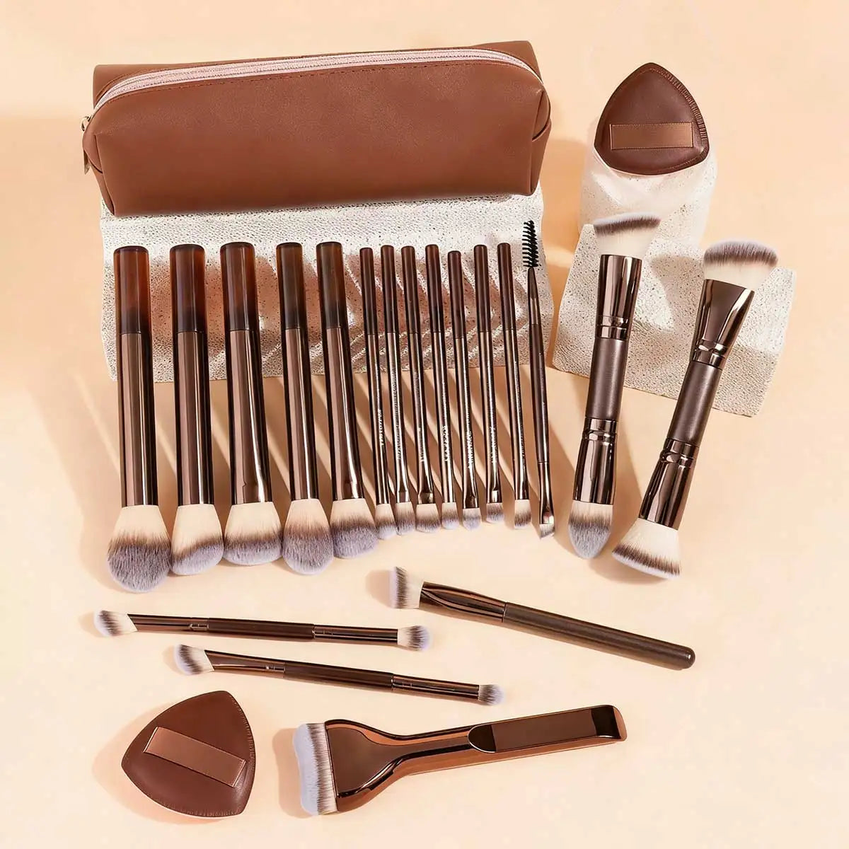 Professional Makeup Brush Set | Portable Dual-Ended Tools