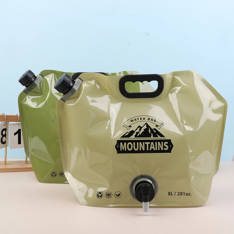 Portable 0.8L Water Bag for Camping & Travel | Compact Water Container