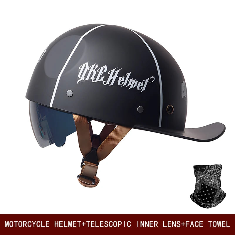 Universal Retro Motorcycle Helmet | Stylish Summer Half Helmet