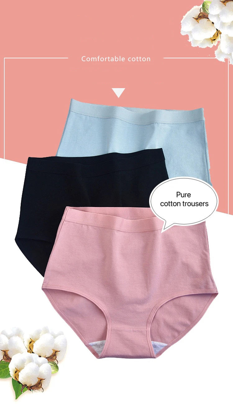 Plus Size High Waist Cotton Briefs for Women | Breathable Comfort