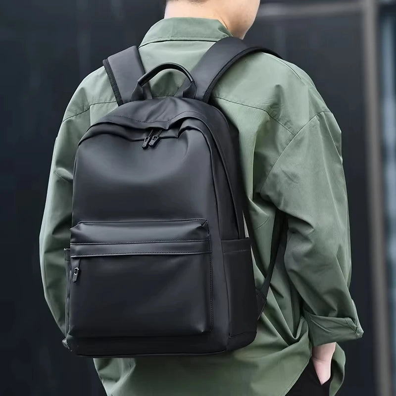 Stylish PU Leather Backpack for Men | Versatile School & Laptop Bag
