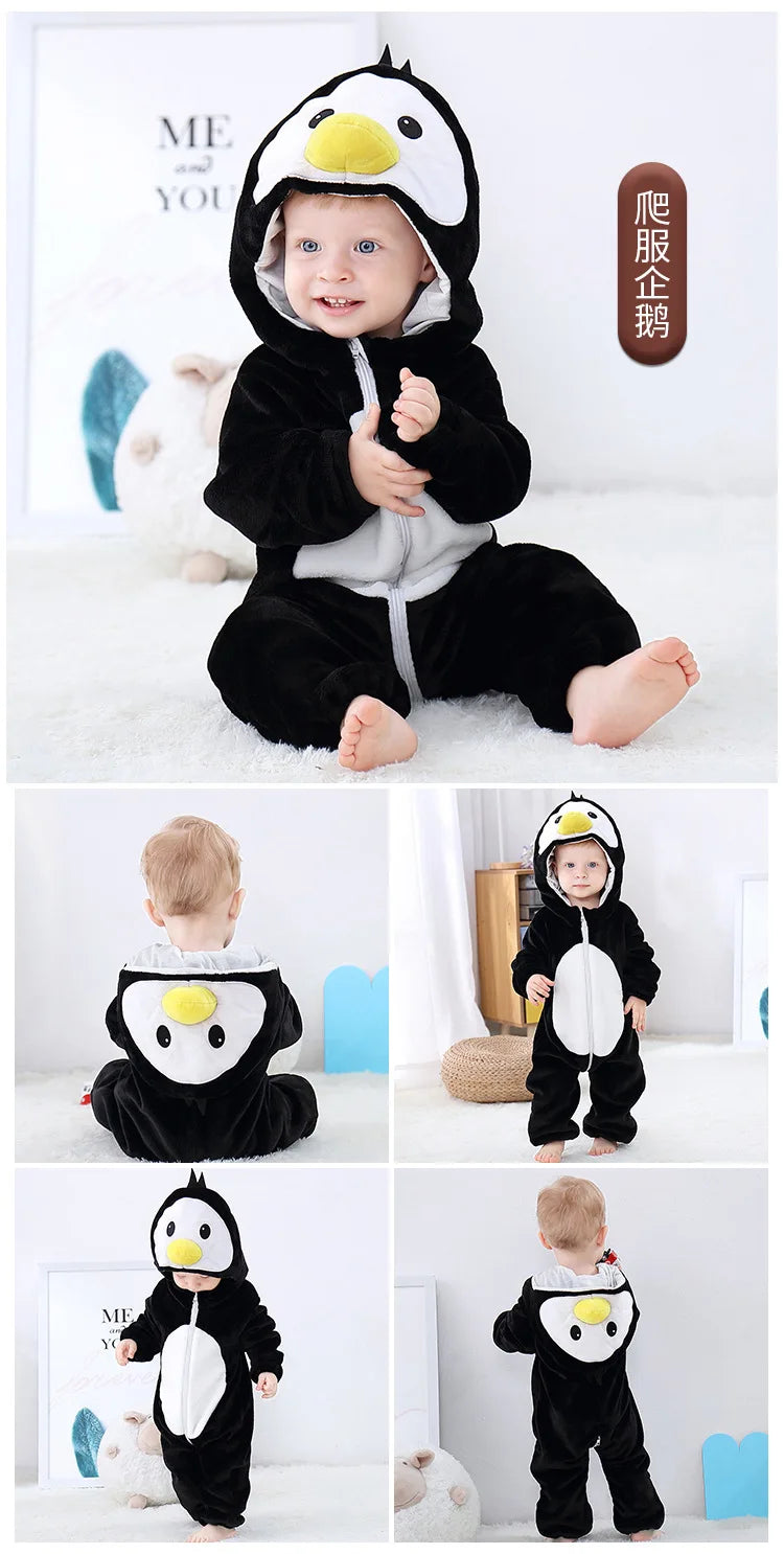 Cozy Baby Rompers | Adorable Winter Hooded Jumpsuits for Kids