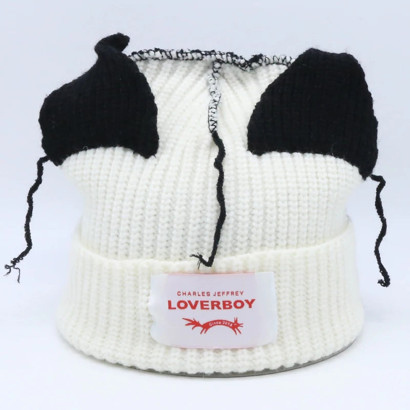 Unisex Long Fox Ears Knitted Beanie | Y2K Bunny Rabbit Hat