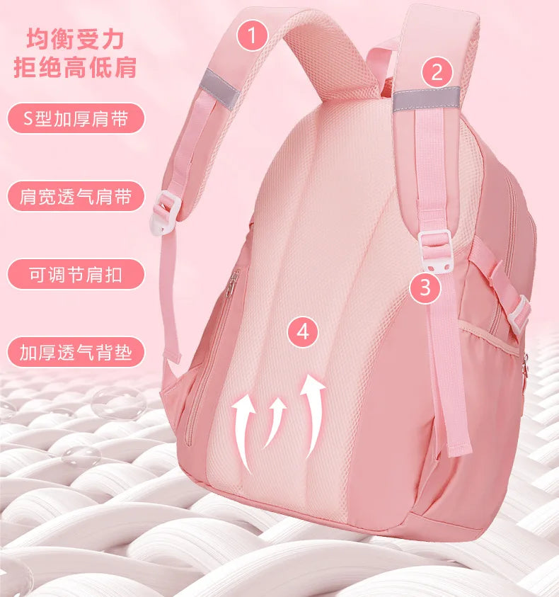 3-Piece Large-Capacity Children's Backpack for Middle School