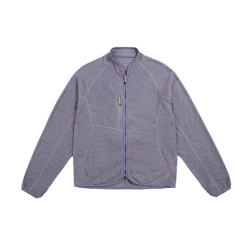 Men's Ultra-Lightweight Grid Fleece Jacket | All Season Thermal Mid-layer