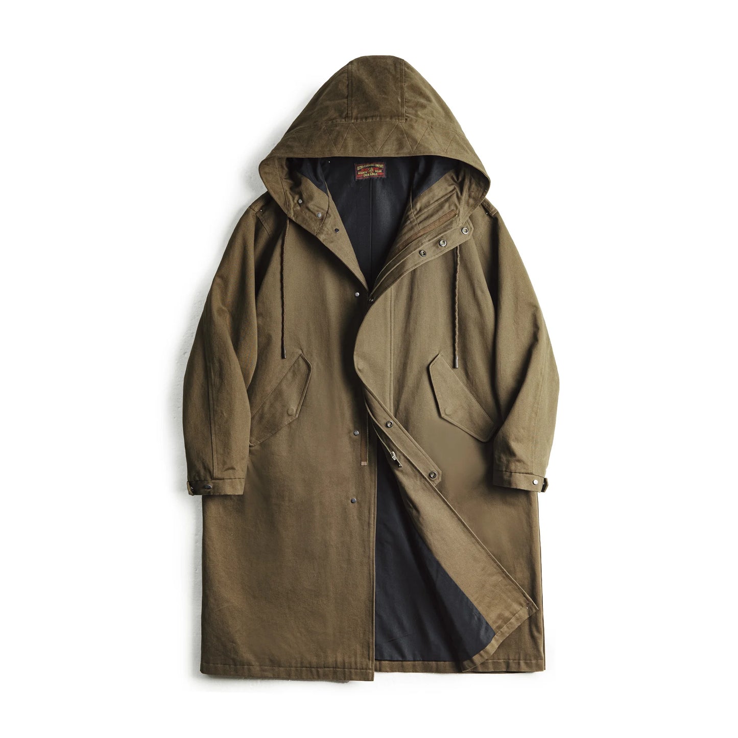 Men's Retro Hooded Windbreaker | Versatile Mid-Length Jacket