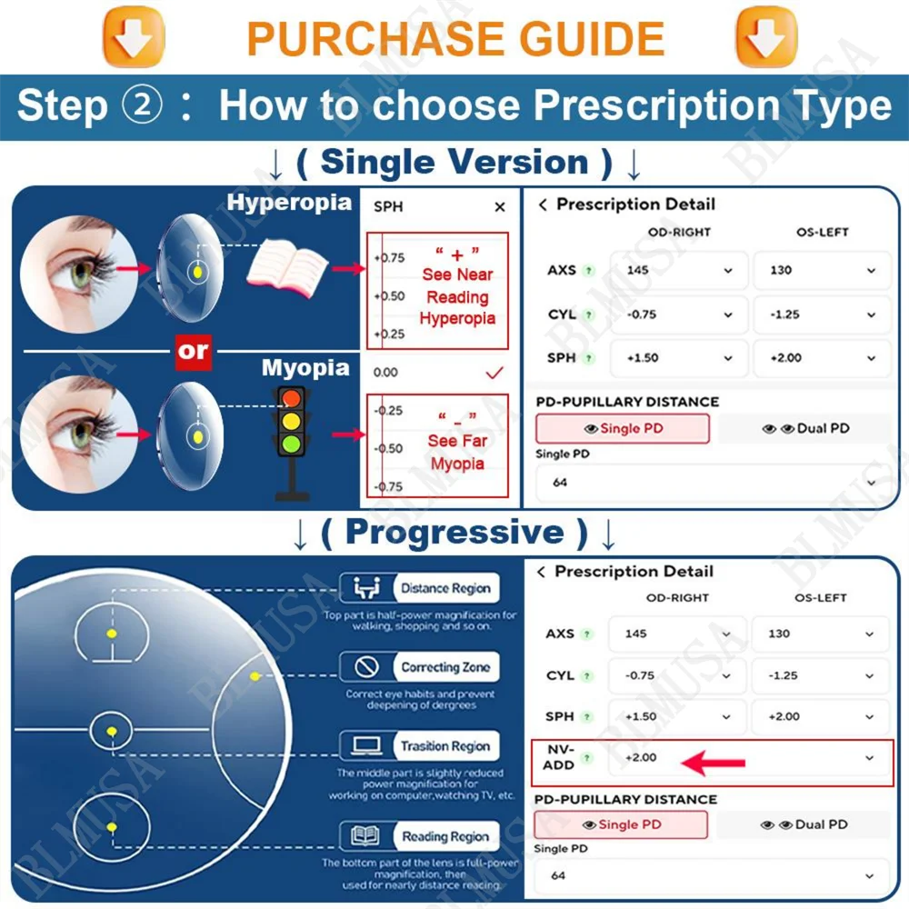 Stylish Photochromic Progressive Glasses for Women | Blue Light Blocking
