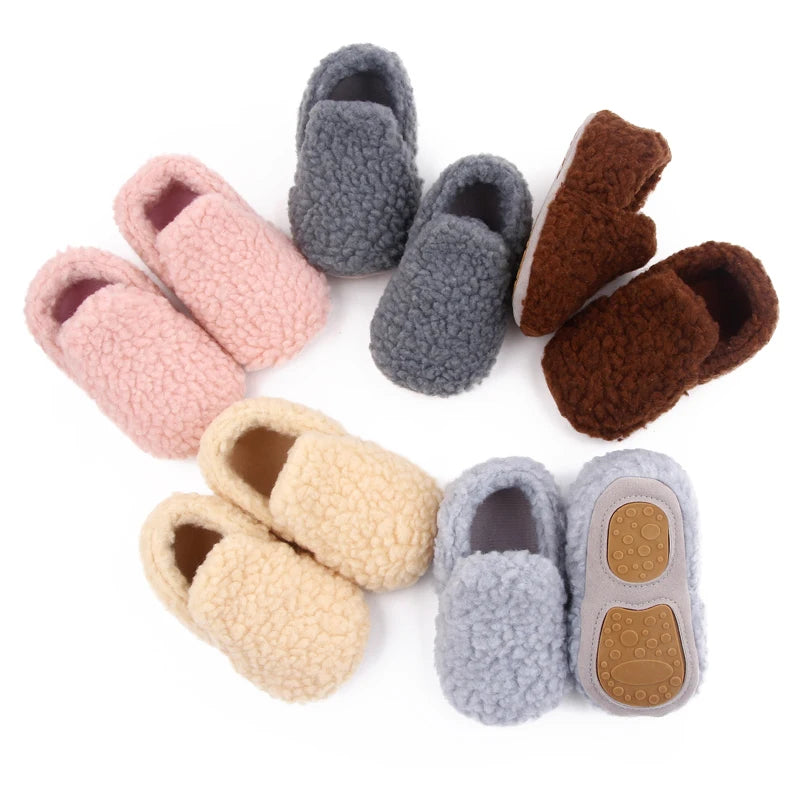 Soft Cotton Baby Prewalking Shoes | Non-Slip Winter Footwear