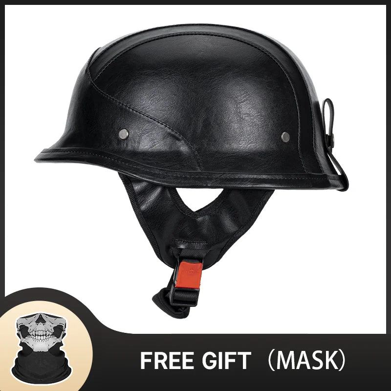 Vintage Half Face Motorcycle Helmet | Retro Scooter Safety Gear