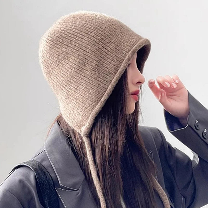 Women's Cute Knitted Earflap Beanie | Cozy Winter Warm Hat