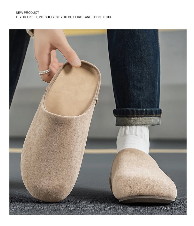 Comfortable Unisex Leather Slip-On Mules | Summer & Spring Flats