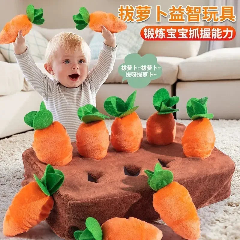 Educational Baby Plush Carrot & Radish Interaction Toy