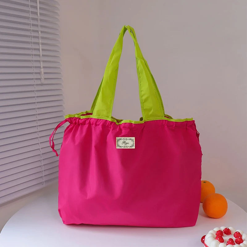 Large Capacity Eco-Friendly Drawstring Shopping Bag | Waterproof Travel Tote