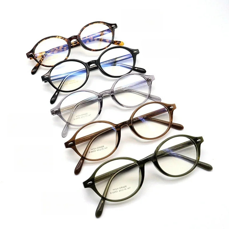 Women's Retro Oval Anti-Blue Light Glasses | Stylish Eyewear