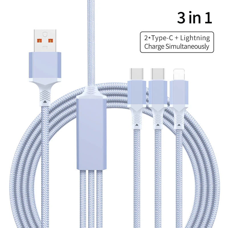 5-in-1 Multi USB Charging Cable | Fast Charger Cord Connector