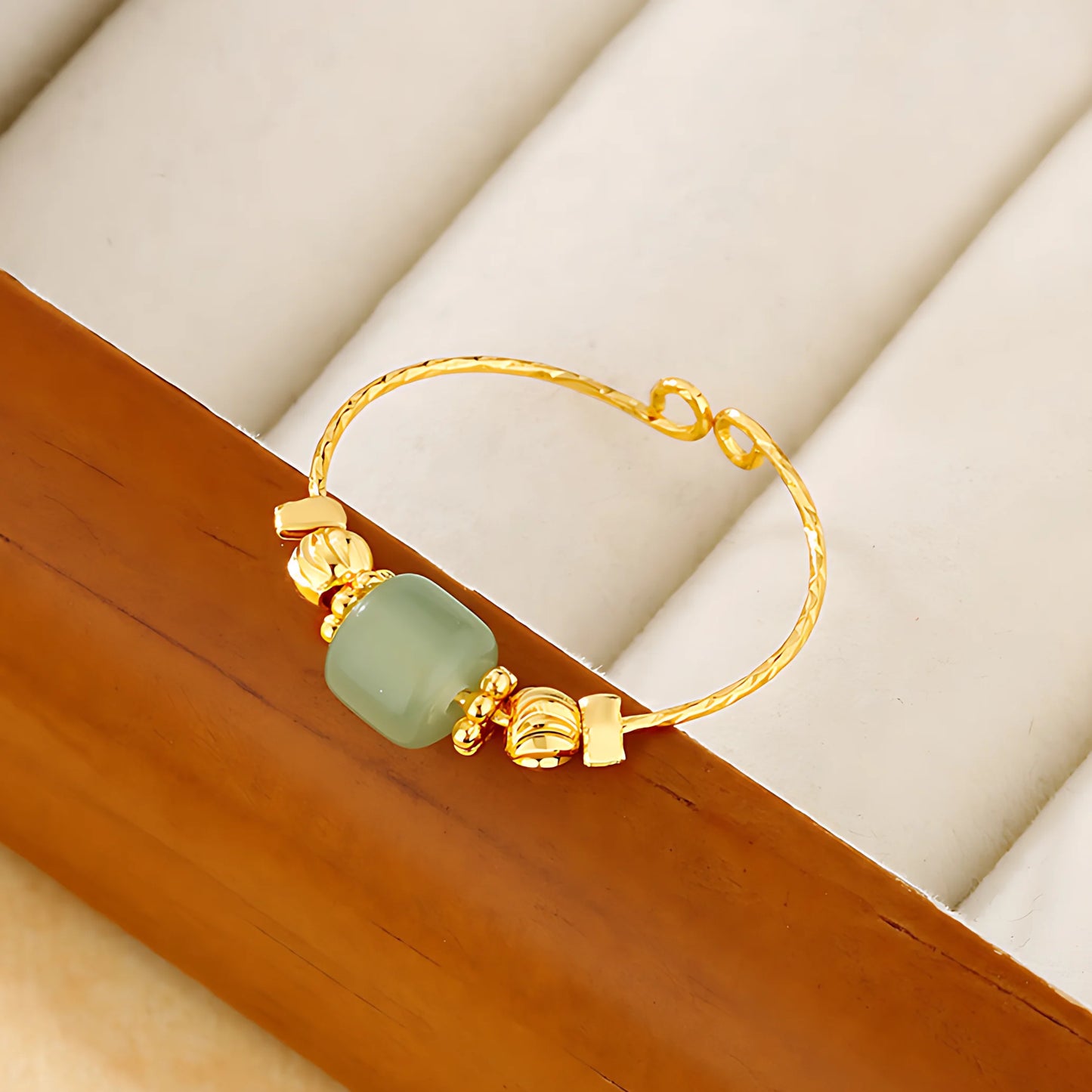 Adjustable Geometric Jade Ring for Women | Vintage Jewelry Gift