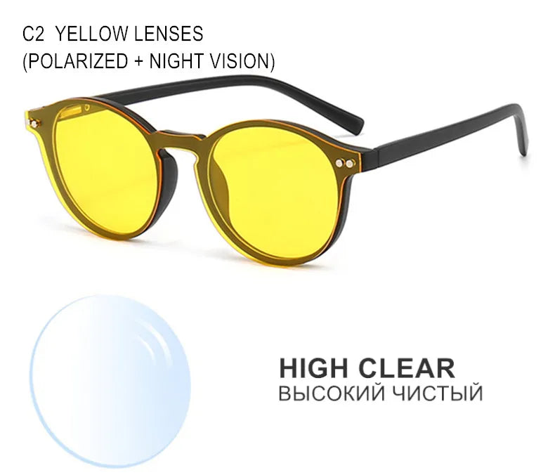 Custom Myopia Glasses with Polarized Clips | Stylish Vision Solution