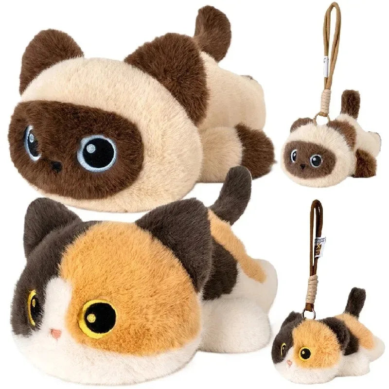 Cute Plush Black Cat Keychain | Adorable Stuffed Doll Gift