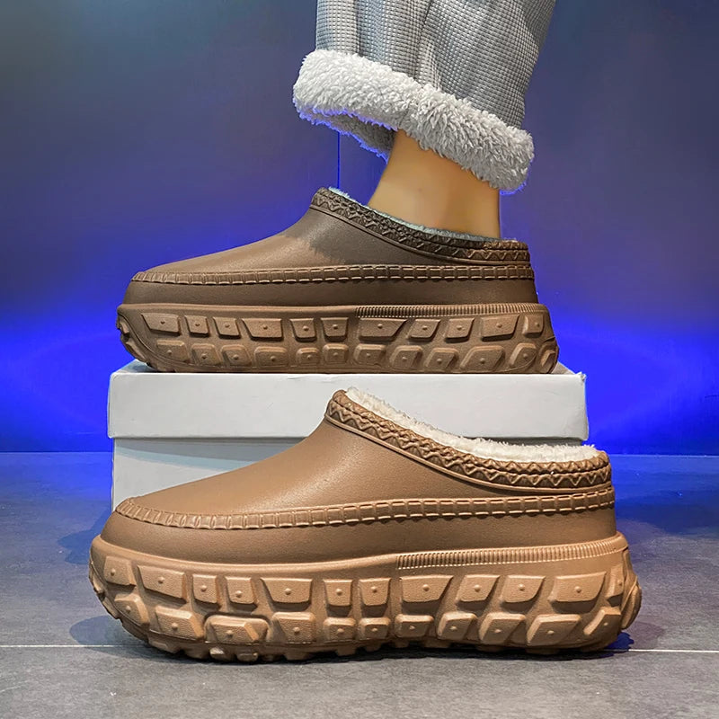 Couples Plush Cotton Slippers | Cozy Winter Indoor Shoes