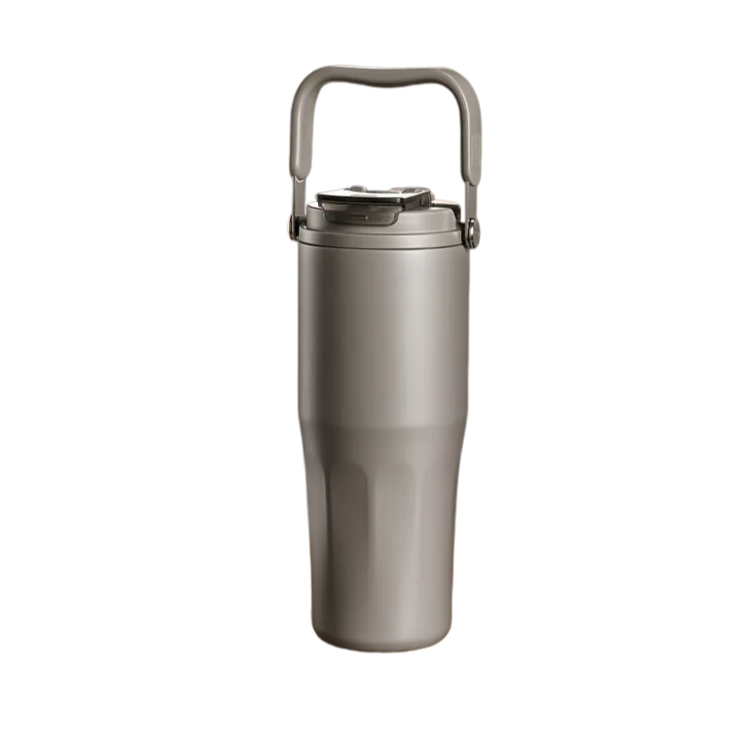 800ML Insulated Travel Tumbler with Straw & Tea Infuser | Leakproof Design