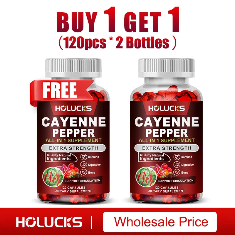 Cayenne Pepper Capsules | Boost Metabolism & Support Digestion