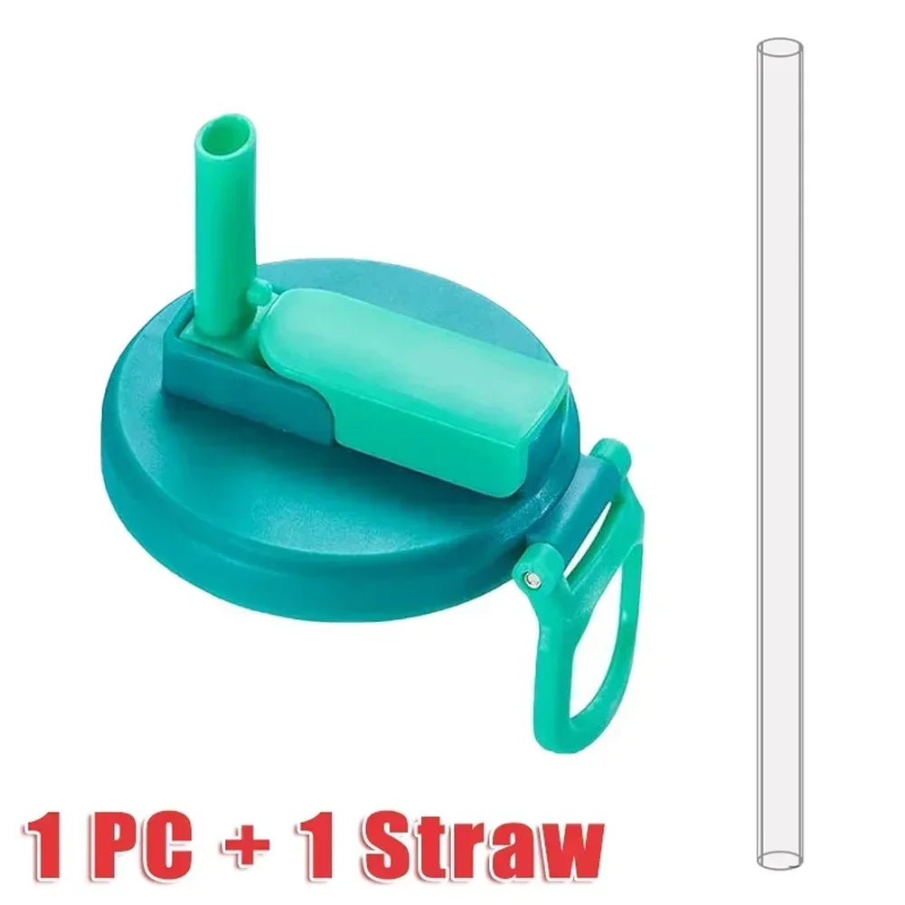 Reusable Silicone Can Lids With Straws - Leak-Proof & Eco-Friendly