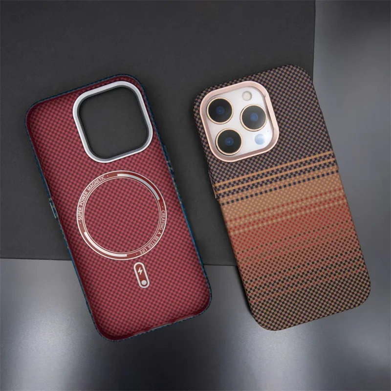 Luxury Carbon Fiber MagSafe Phone Case for iPhone Pro Max Models