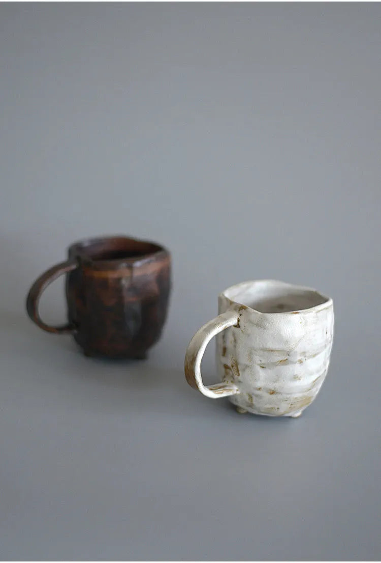 Taza de cerámica artesanal estilo japonés | Taza de café retro
