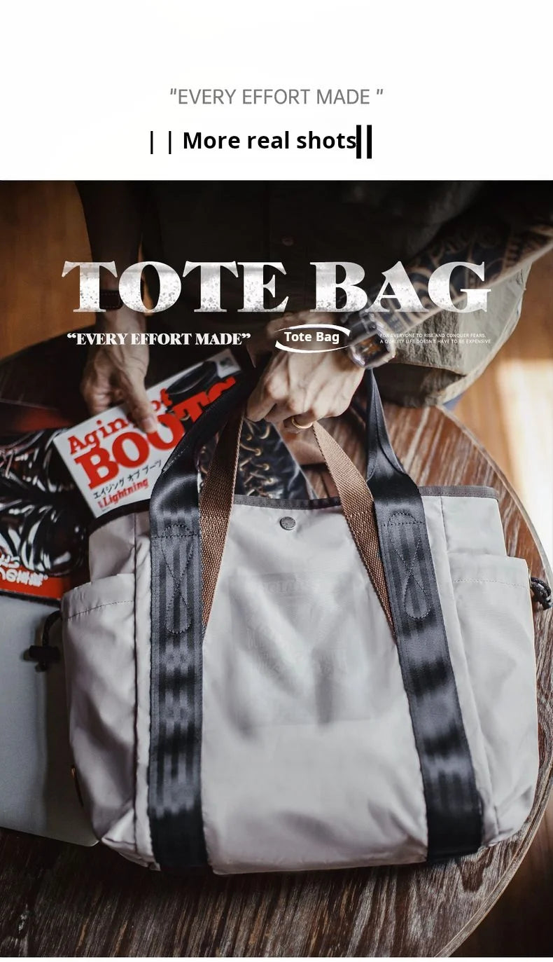 Vintage Waterproof Tote Bag for Men | Large Capacity Commuter Bag