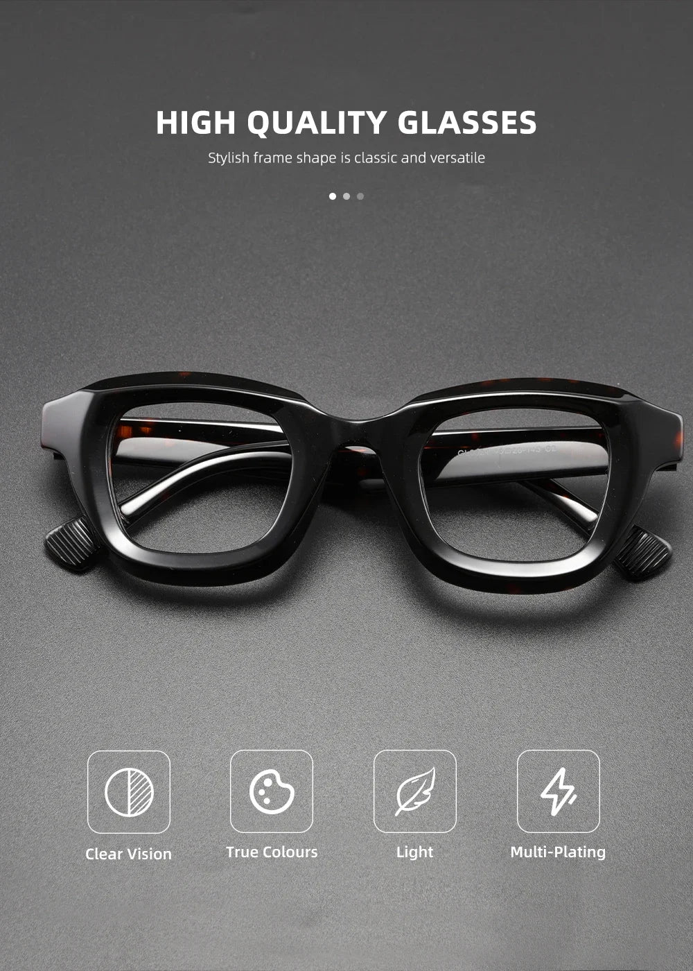 Vintage Luxury Acetate Glasses Frame | Stylish Eyewear for Everyone