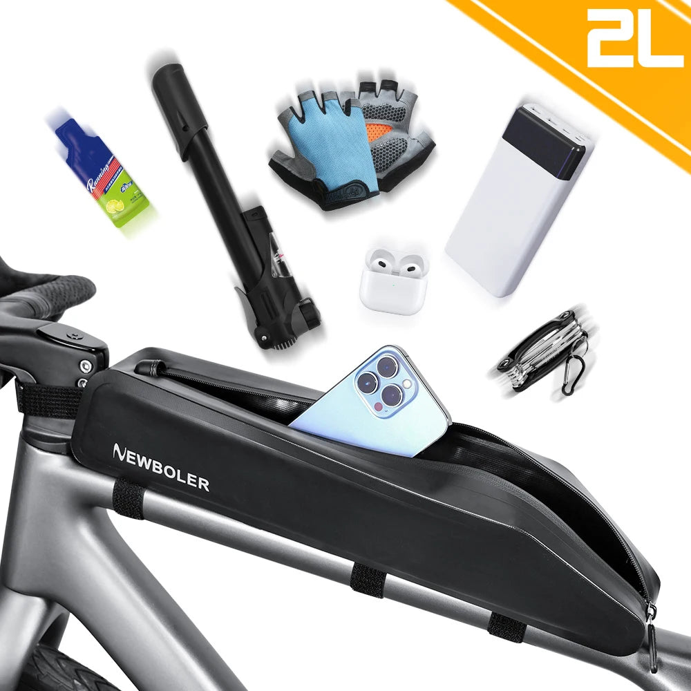 2L Bike Frame Front Tube Bag | Waterproof Cycling Pouch