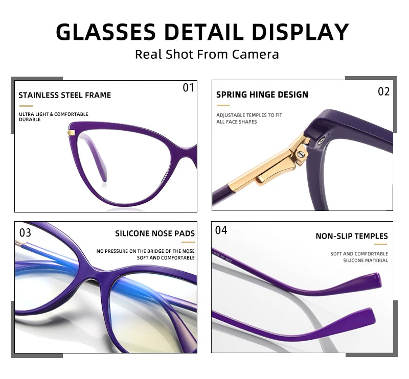Stylish Cat Eye Reading Glasses | Anti Blue Light Protection