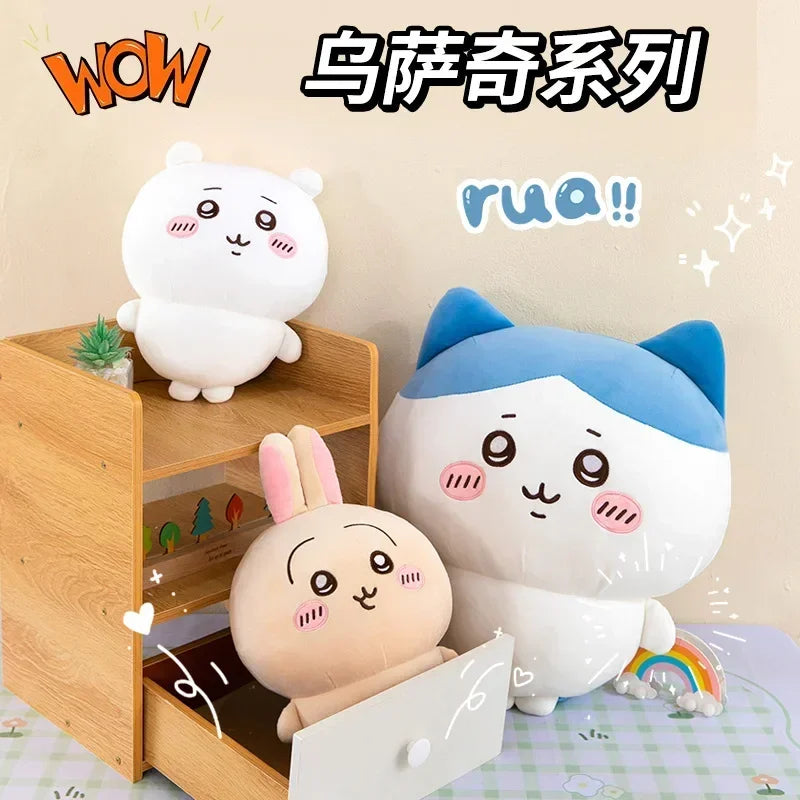 Large Kawaii Plush Toy | Adorable Hachiware Pillow Cushion