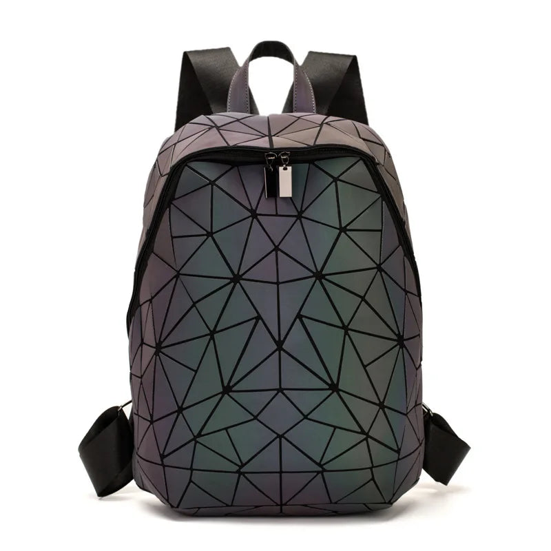 Luminous Geometric Women's Backpack | Stylish Schoolbag for All