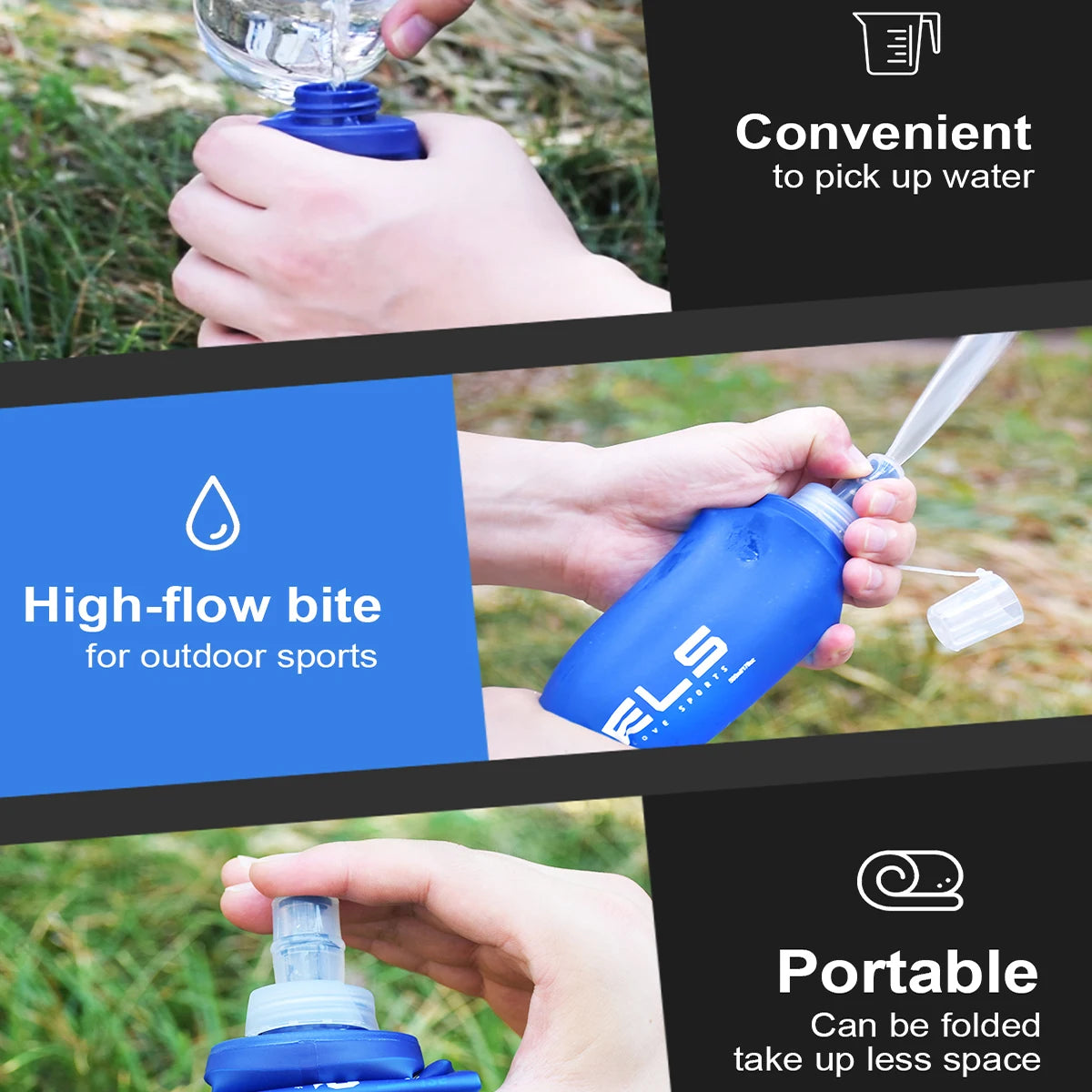 Collapsible Soft Water Bottle for Outdoor Hydration | BPA Free
