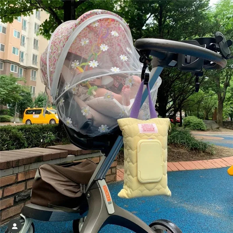 Cute Portable Car Tissue Box | Hanging Tissue Cover for Strollers