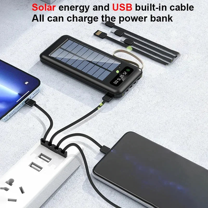 200000mAh Solar Power Bank | Fast Charging Portable Battery