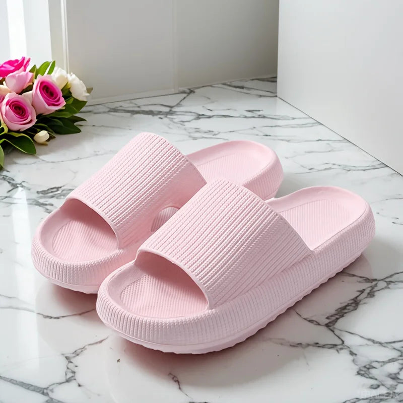 Thick-Soled Cool Indoor Slippers for Couples | Summer Comfort