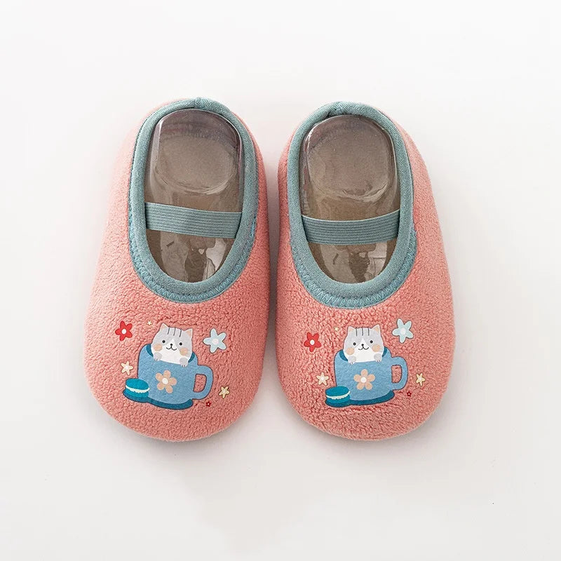 Newborn Anti-Slip Cartoon Shoes | Warm Winter Indoor Slippers