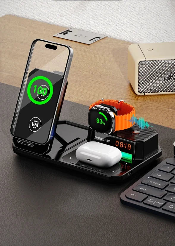 30W 3-in-1 Wireless Fast Charging Dock | Foldable Magnetic Charger